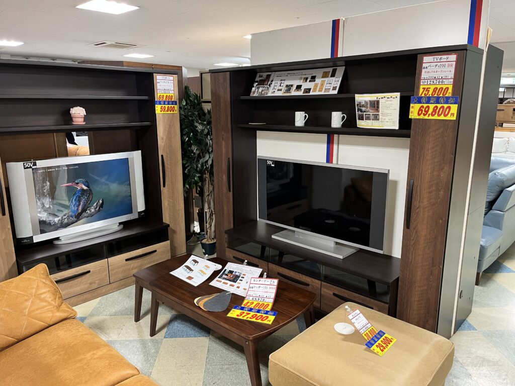岡山家具インテリアセンターくらしきのテレビボード展示画像