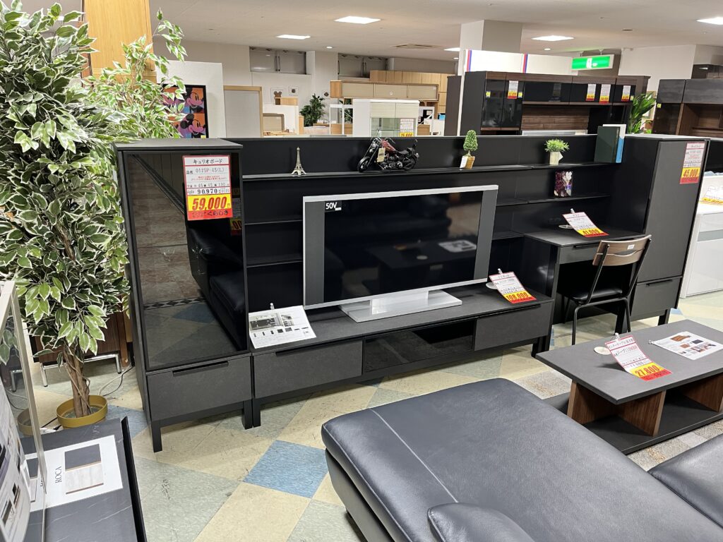 岡山家具インテリアセンターくらしきのテレビボード展示画像